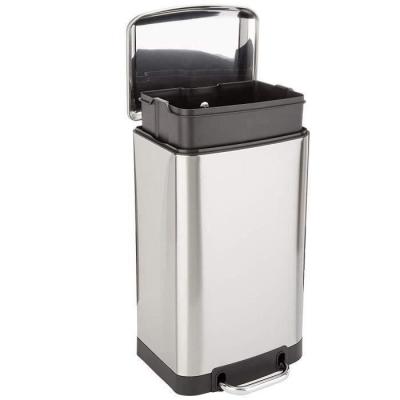Poubelle à pédale GREENWICH - Design Inox 30L