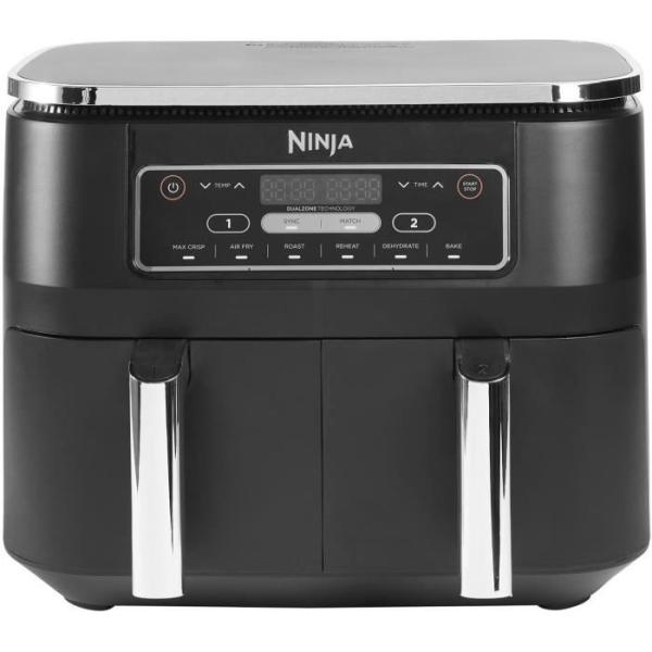 Friteuse sans huile NINJA Foodi - Dual Zone AF300EU - 7,6L - Fonctions Sync, Match - 6 modes de cuisson - 2400W