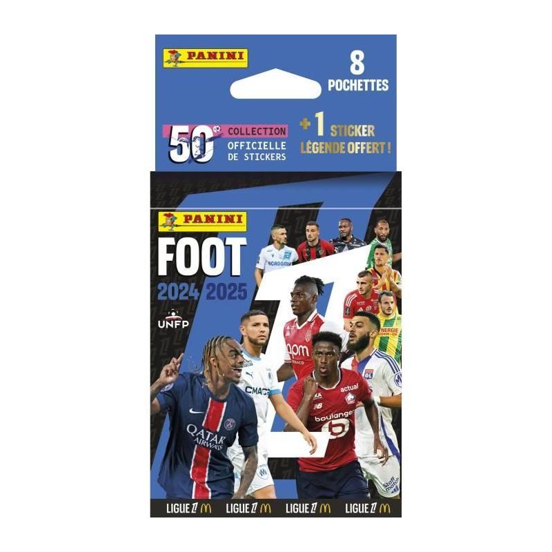 Stickers PANINI Foot Ligue 1 2024-2025 McDonald's - Pack de 8 + 1 légendaire