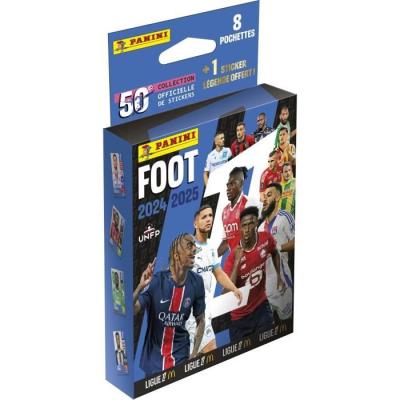 Stickers PANINI Foot Ligue 1 2024-2025 McDonald's - Pack de 8 + 1 légendaire