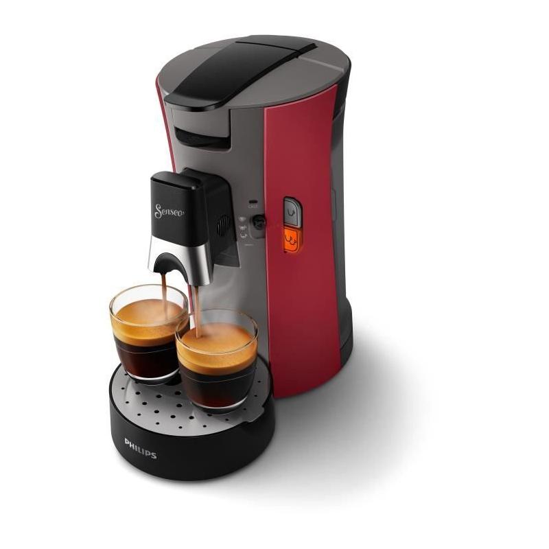 Machine à café dosettes SENSEO - PHILIPS - CSA240/91 - Rouge intense
