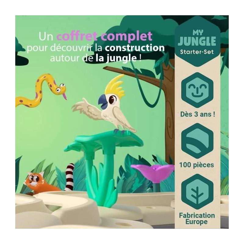 Gravitrax Junior - Starter Set My Jungle 97 pièces - Circuit de billes - Ravensburger