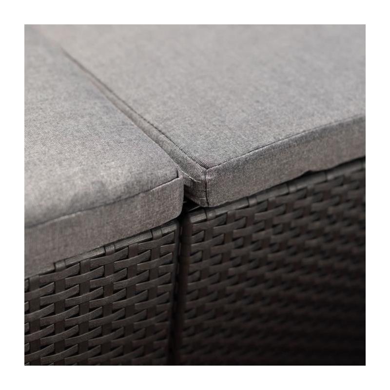 Ensemble de jardin en résine tressée - Allibert by KETER - 5 pers. - SanRemo - Gris graphite