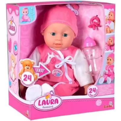 Poupon interactif Laura - 38cm - 24 sons - Piles incluses