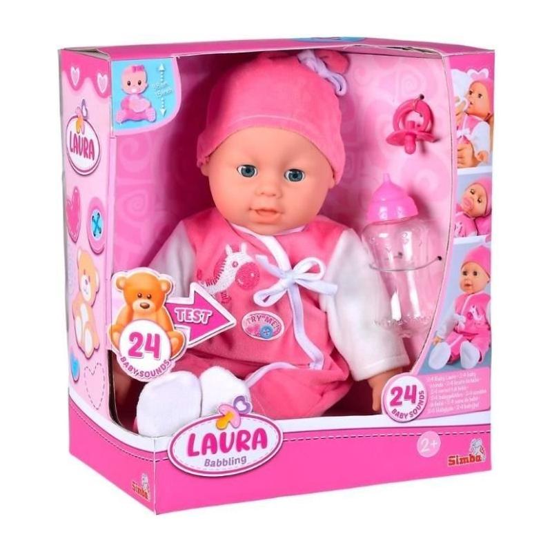 Poupon interactif Laura - 38cm - 24 sons - Piles incluses