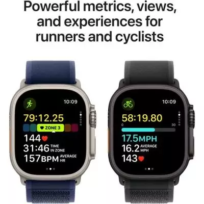 Apple Watch Ultra 2 GPS + Cellular - Boîtier Black Titanium - Bracelet Milanese Loop