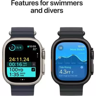 Apple Watch Ultra 2 GPS + Cellular - Boîtier Black Titanium - Bracelet Milanese Loop