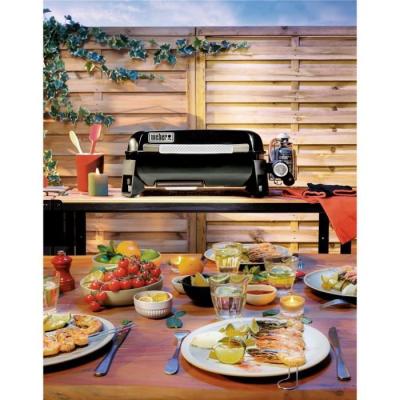 Plancha à gaz Weber 43 cm Noir - Parfaite pour les grillades