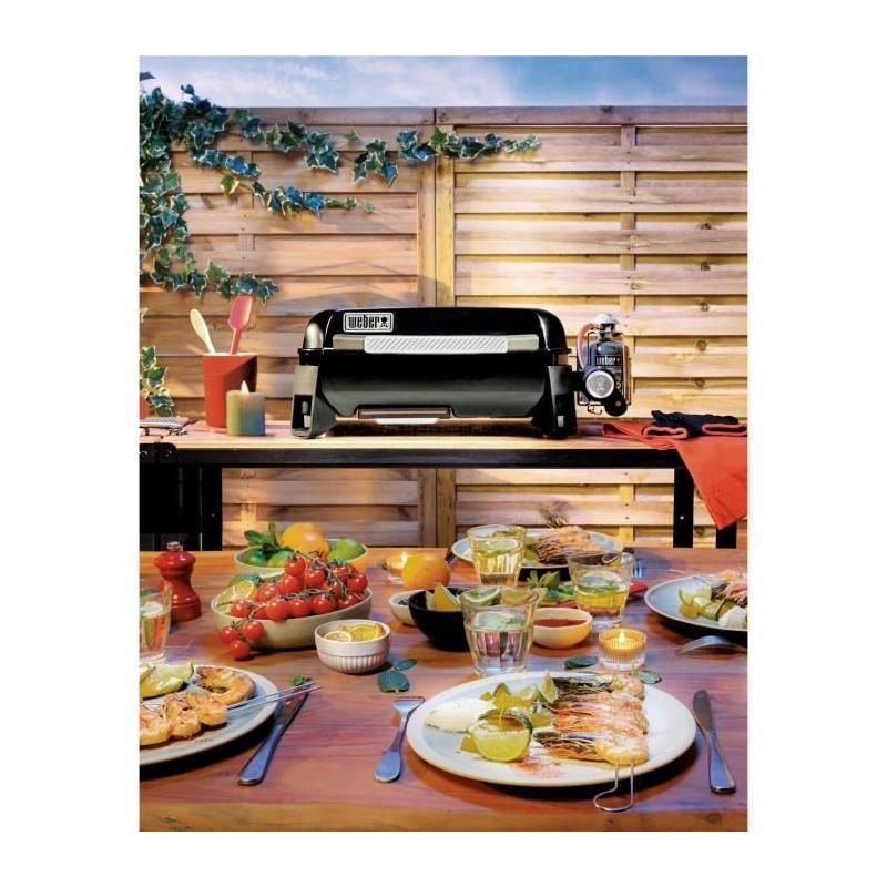 Plancha à gaz Weber 43 cm Noir - Parfaite pour les grillades