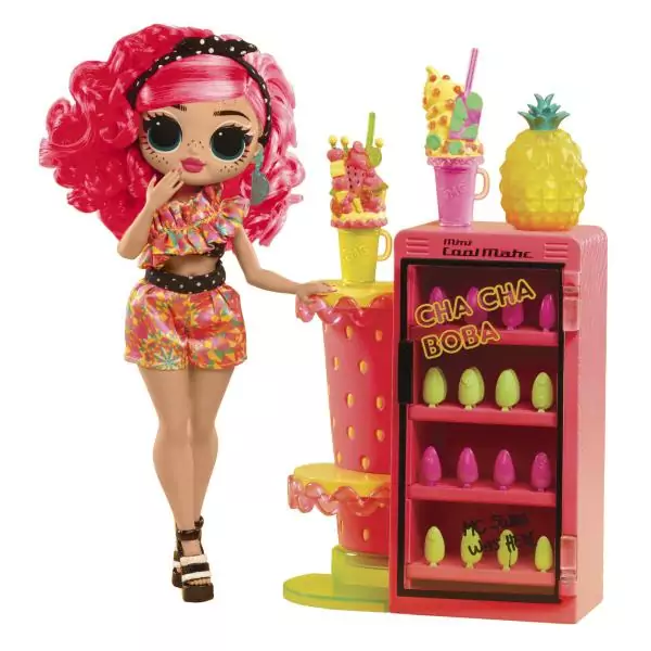 L.O.L. Surprise OMG Sweet Nails™ - Bar a ongles - Poupée mannequin Pinky Pops Fruit Shop - Theme Fruit - A partir de 4 ans