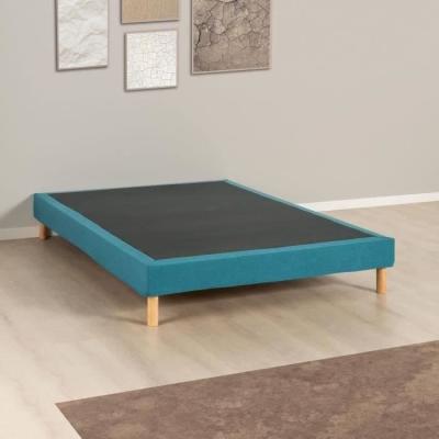 Sommier tapissier 140x190 cm Bleu turquoise - Kit DEKO DREAM Eazyx