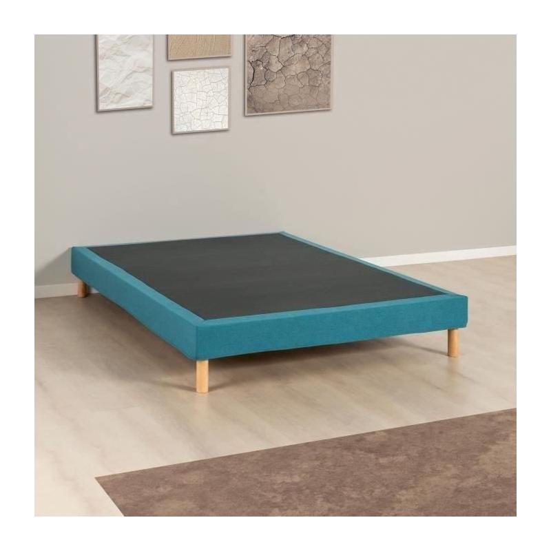 Sommier tapissier 140x190 cm Bleu turquoise - Kit DEKO DREAM Eazyx