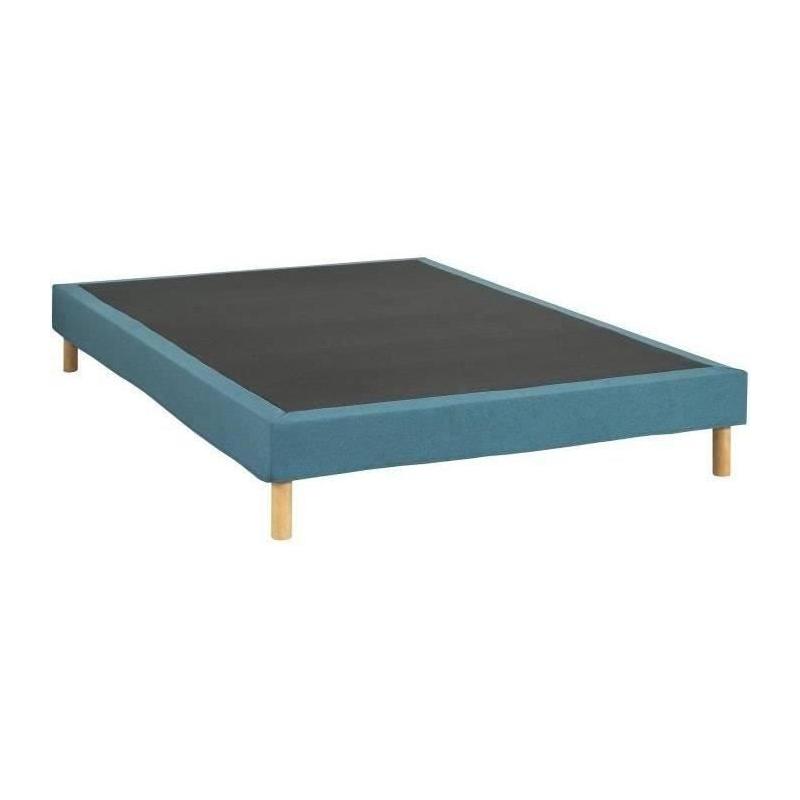 Sommier tapissier 140x190 cm Bleu turquoise - Kit DEKO DREAM Eazyx