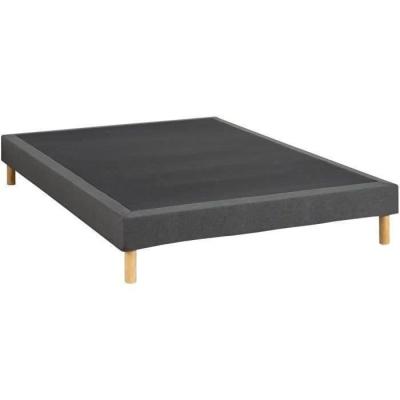 Sommier tapissier 140x190 cm Gris anthracite - Facile à monter