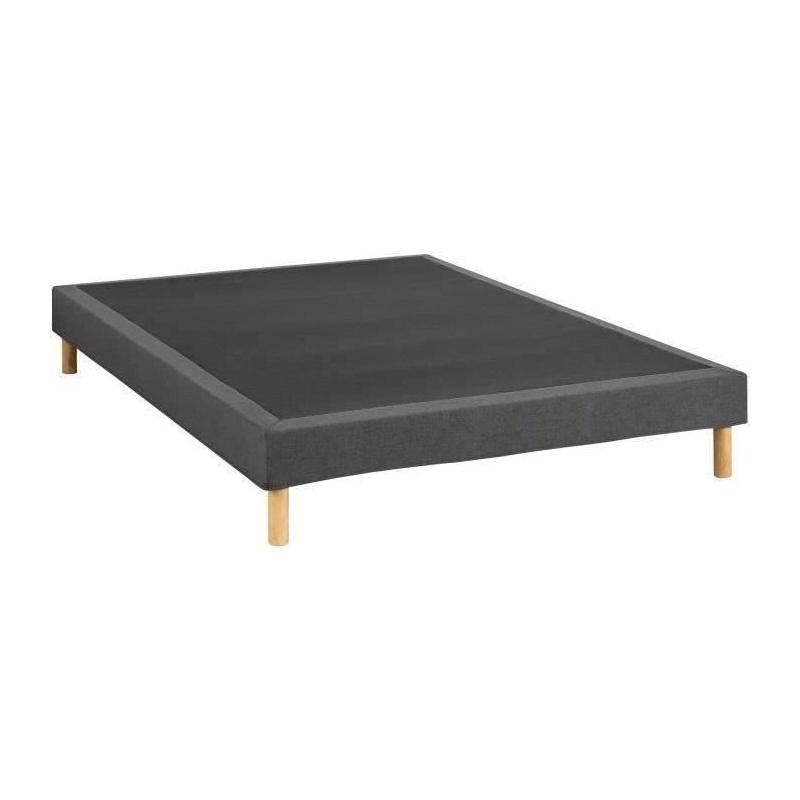 Sommier tapissier 140x190 cm Gris anthracite - Facile à monter