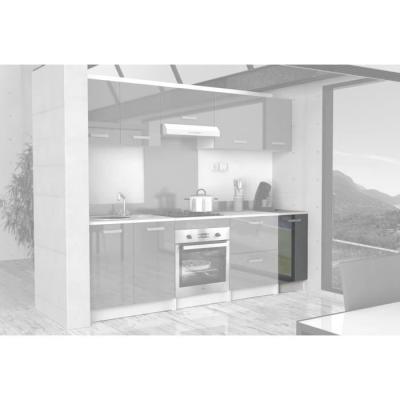 Caisson bas de cuisine 40cm - Gris brillant, Made in France