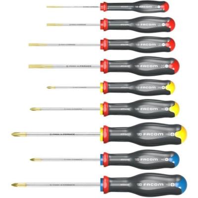 Coffret Tournevis Protwist FACOM - 9 pcs - Fabriqué en France