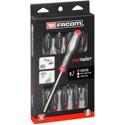Coffret Tournevis Protwist FACOM - 9 pcs - Fabriqué en France