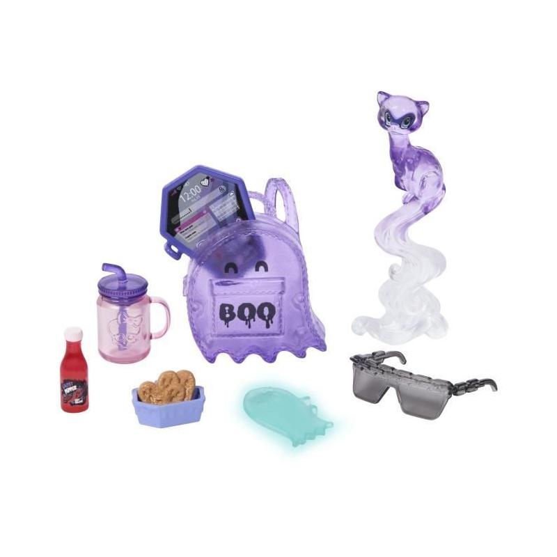Poupée Monster High Spectra Vondergeist avec furet Rhuen et accessoires