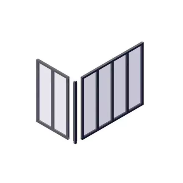 Poteau d'angle - OPTIMUM - H50 X L30 cm - Noir