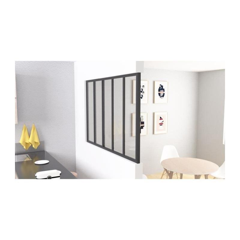 Poteau de terminaison OPTIMUM Noir - H50 X 31 cm: VERRIERE D'INTERIEUR