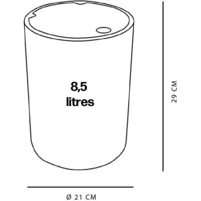 Poubelle de SDB pratique et moderne - Polypropylène - Vert