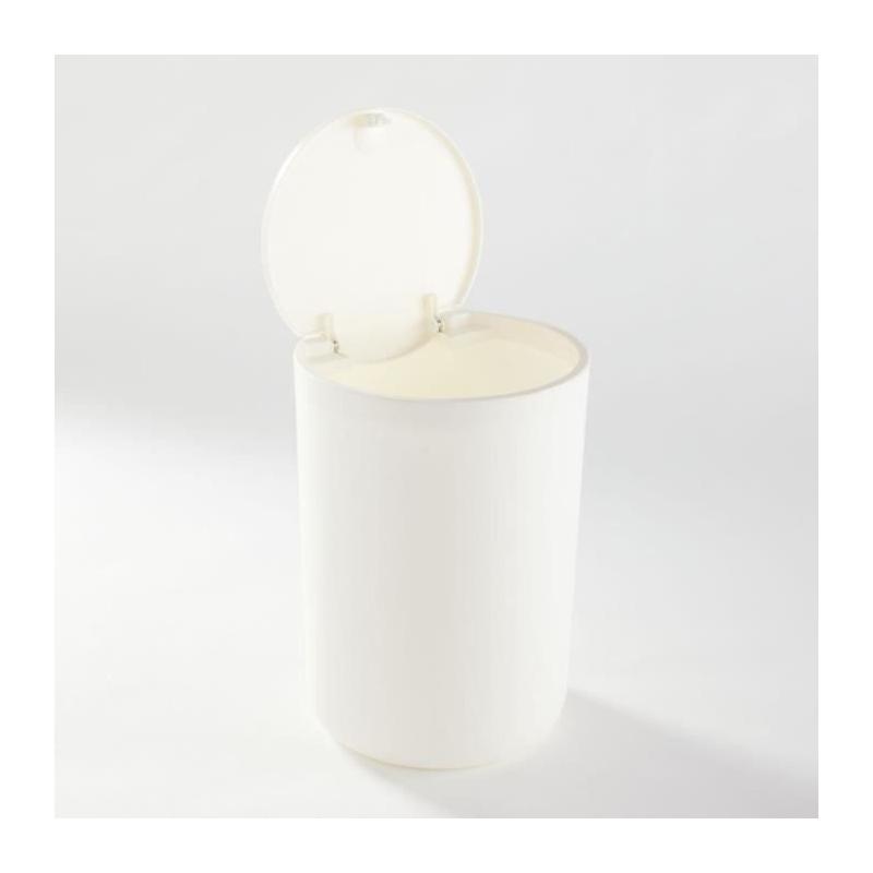 Poubelle de SDB - Compacte et Pratique - 8,5 L - Blanc