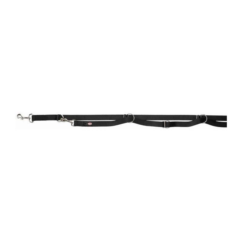 Laisse réglable TRIXIE Premium - Extra longue et solide - 3m - Noir