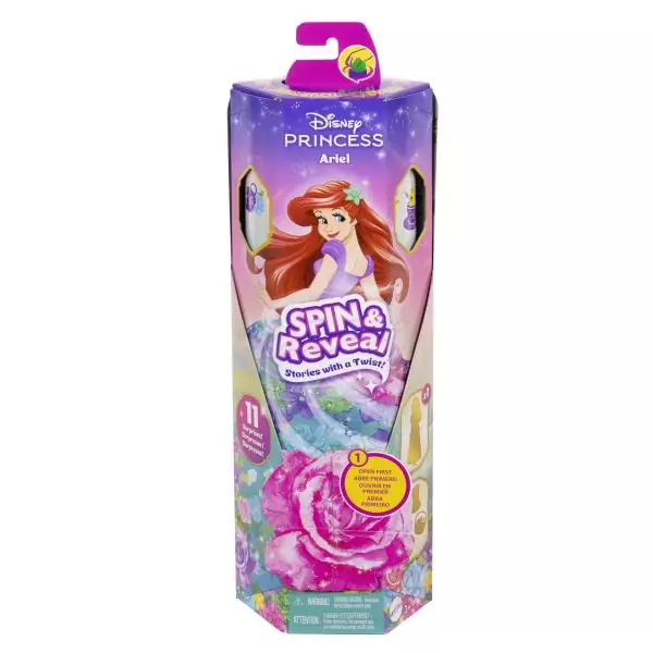 Spin & Reveal Ariel Mattel Poupée Disney Princesses avec 11 surprises HTV88
