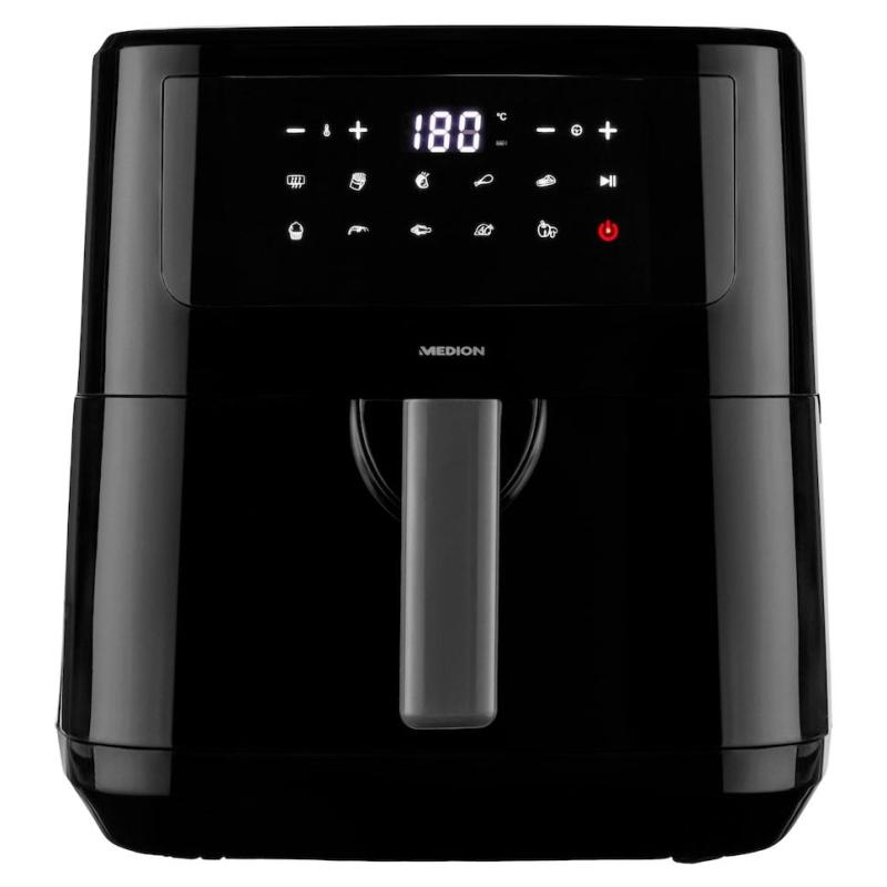 MEDION LIFE P10 XL Unique 6,8 L 2150 W Friteuse d’air chaud Noir
