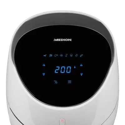 MEDION MD 19279 - XL Friteuse à air chaud - 2000W - 5L - Friture anti-graisse - Panneau de contrôle numérique - 8 programmes -