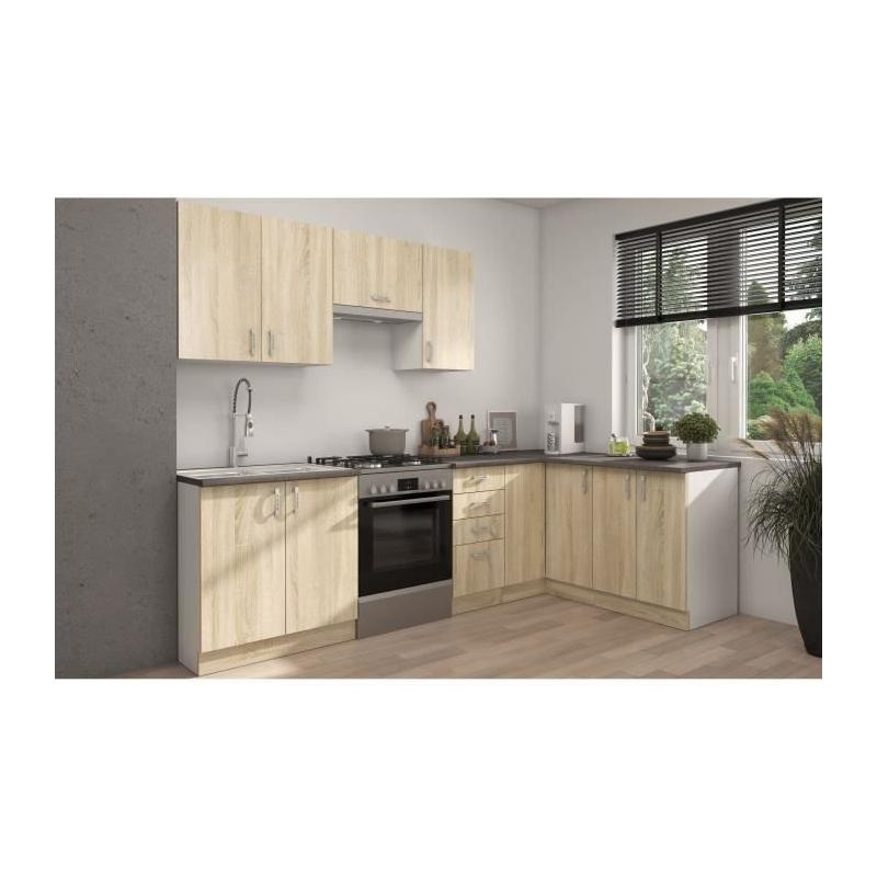 Meuble haut SARA - 2 portes - Chêne Sonoma - Pratique et élégant