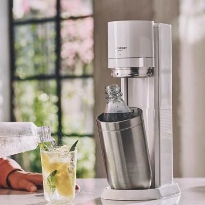 Machine à eau pétillante SODASTREAM - DUO Blanche - 2 carafes en verre - Idéal pour des boissons rafraîchissantes