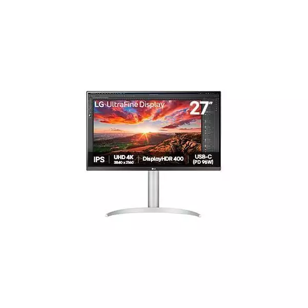 Ecran PC - LG - 27 - 4K UHD - 60Hz - Dalle IPS - Ajustable en hauteur - 7UP850K