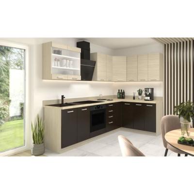 Meuble d'angle haut CHAMONIX 60/60 - Chêne clair - L58 x P58 x H72 cm