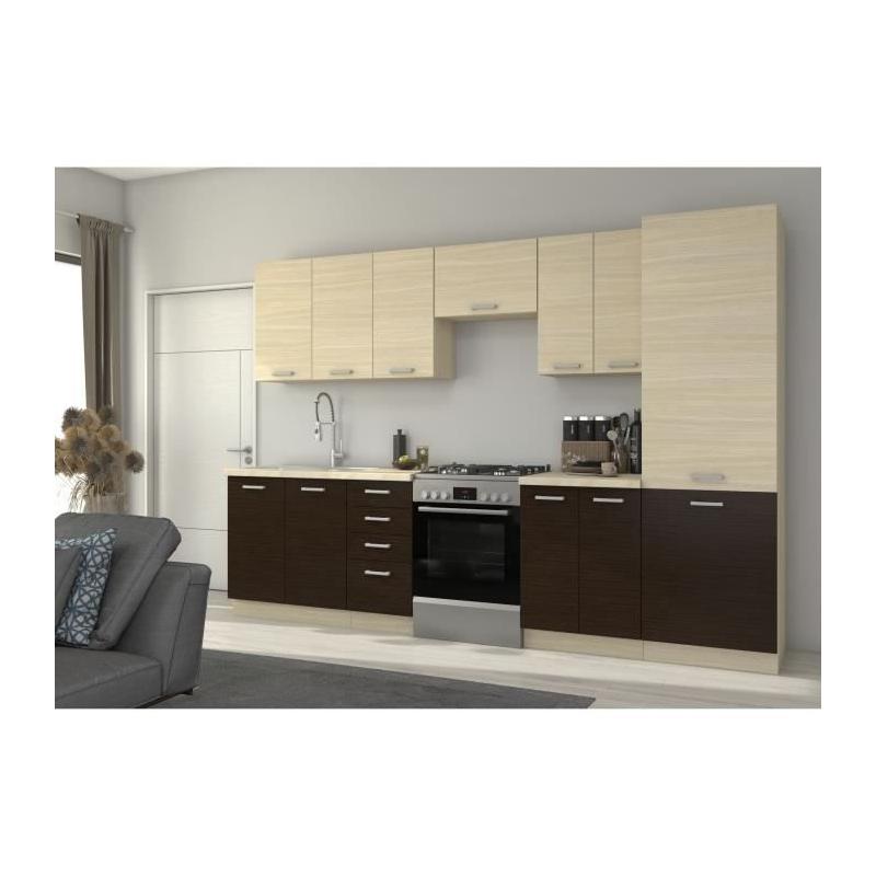 Meuble d'angle haut CHAMONIX 60/60 - Chêne clair - L58 x P58 x H72 cm