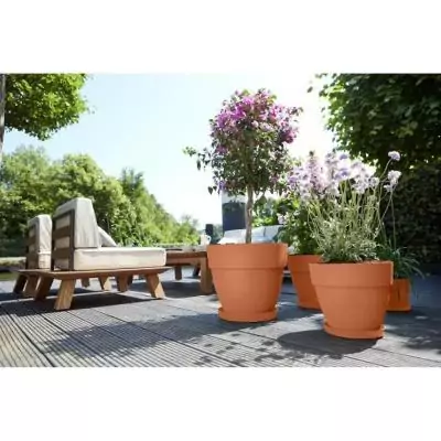 Pot de fleurs rond Elho Vibia Campana 55cm Marron - Extérieur - 100% recyclé Pot de fleurs rond Elho Vibia Campana 55cm Marron - Extérieur - 100% recyclé