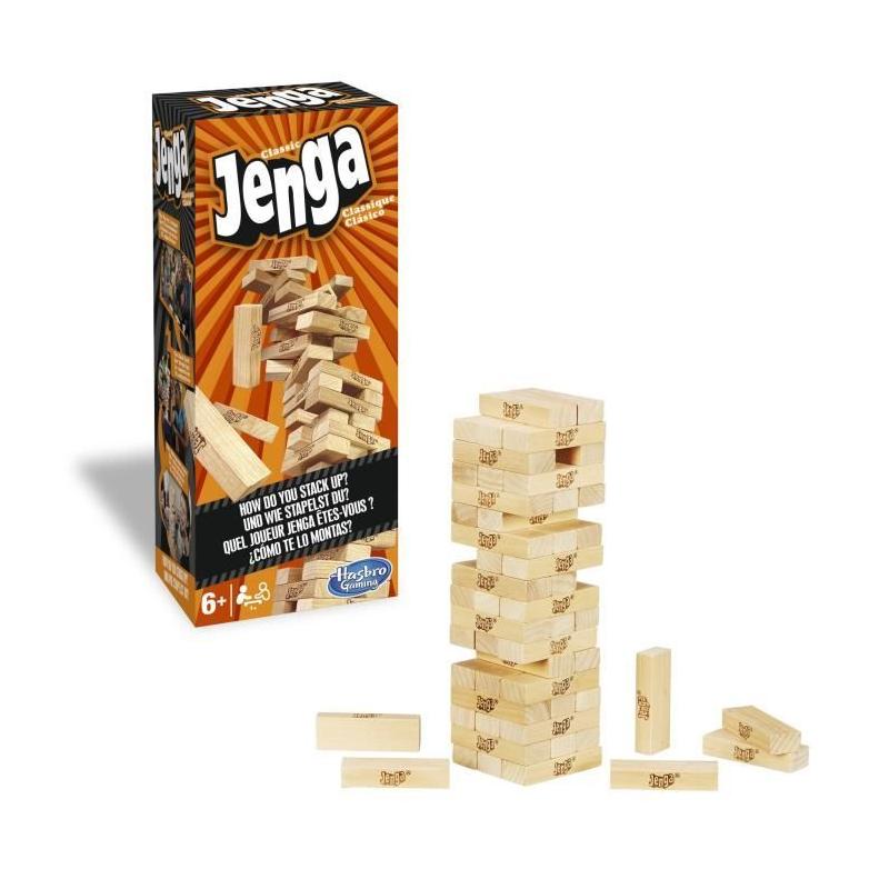 Jenga - Jeu de société classique en bois massif