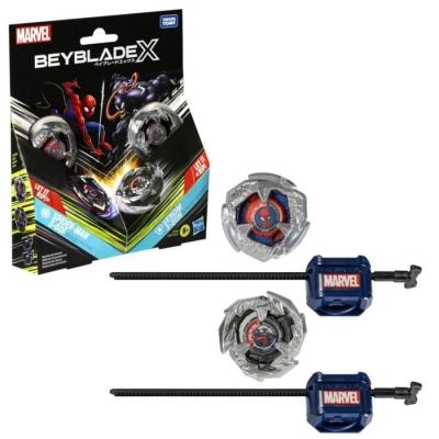 Pack Beyblade X avec Toupie Spider-Man vs Venom - Figurine Miniature
