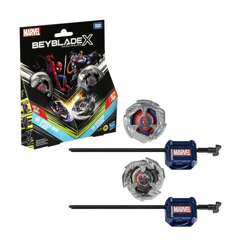 Pack Beyblade X avec Toupie Spider-Man vs Venom - Figurine Miniature