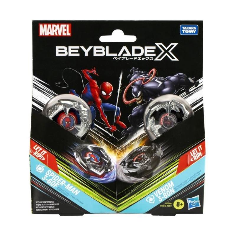 Pack Beyblade X avec Toupie Spider-Man vs Venom - Figurine Miniature