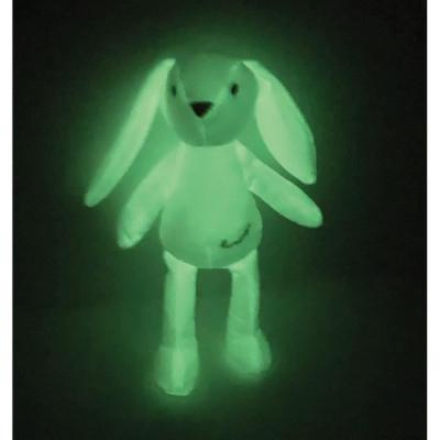 Peluche Lapin Blanc Lumineux Naturel Sans Pile 20 cm