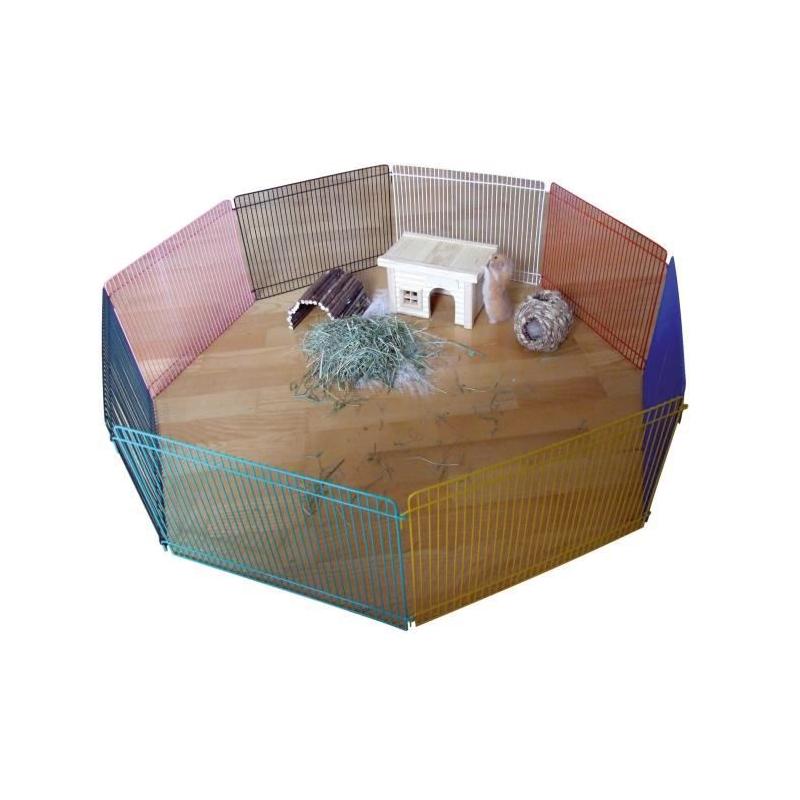Enclos 8 pièces 34x23cm pour hamster - Idéal pour votre petit compagnon