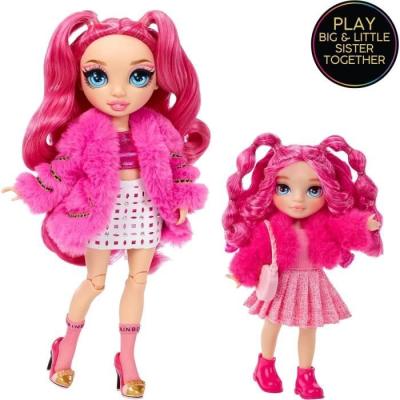Découvrez la Rainbow High Littles - Poupée 15cm + animal de compagnie - Rose