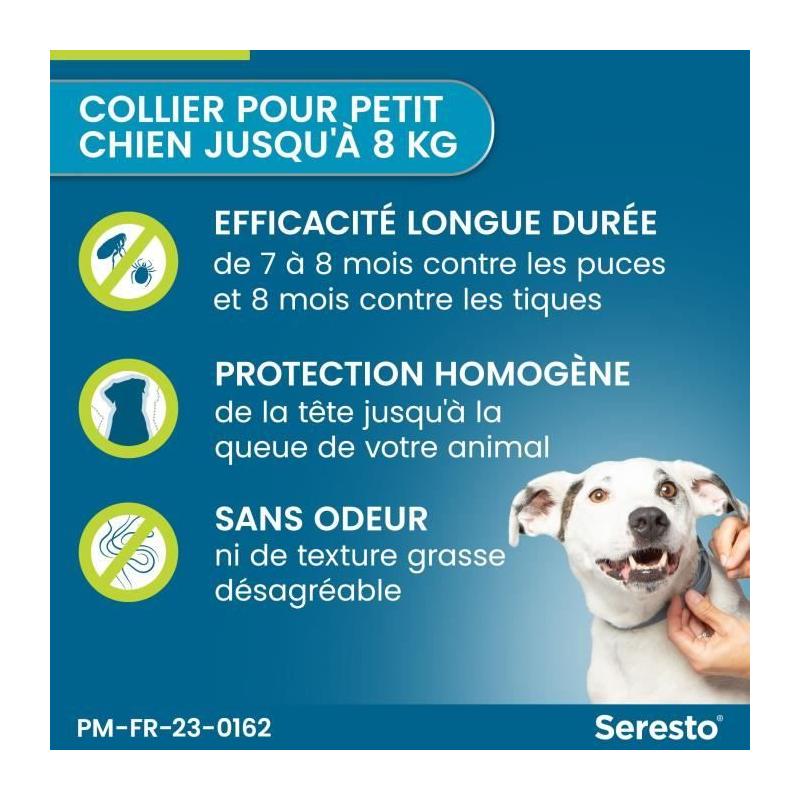 Collier Antiparasitaire Seresto pour Chien - 8kg