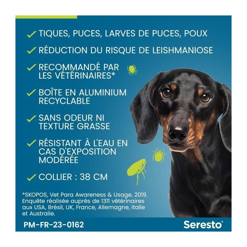 Collier Antiparasitaire Seresto pour Chien - 8kg