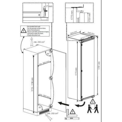 Congélateur armoire intégrable BEKO BFNA247E40SN - 220L - Blanc