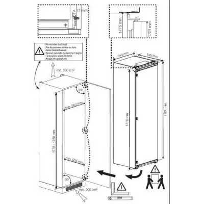Congélateur armoire intégrable BEKO BFNA247E40SN - 220L - Blanc