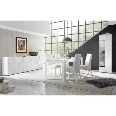 Buffet Milano Blanc laqué brillant - 4 portes - 241 x 42 x 84 cm