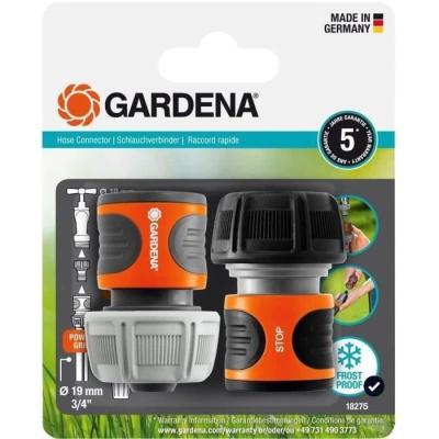 Raccords Rapide et Aquastop Ø19 mm - Original GARDENA System - Prêt pour l'Arrosage Efficient